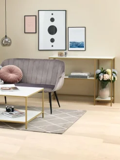 Sidetable PANDRUP 30x110 wit/goud