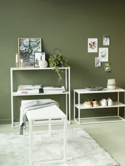 Sidetable VIRUM 26x80 met schap wit