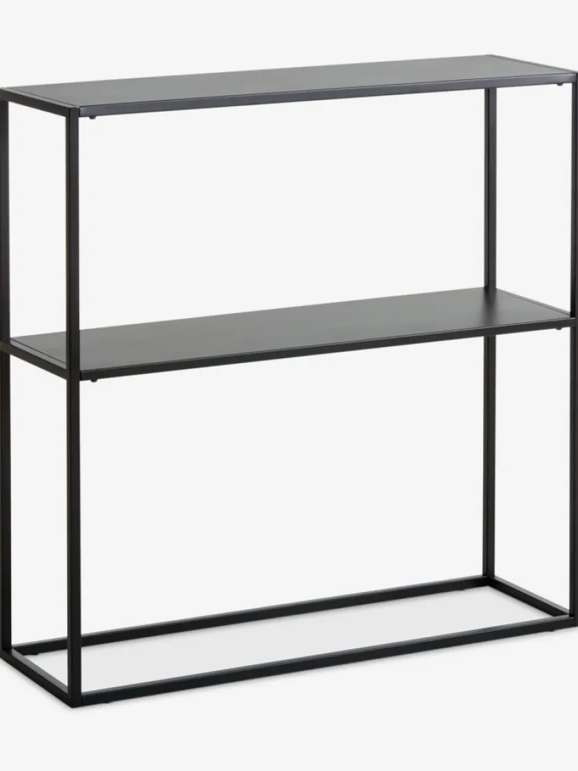 Sidetable VIRUM 26x80 met schap zwart