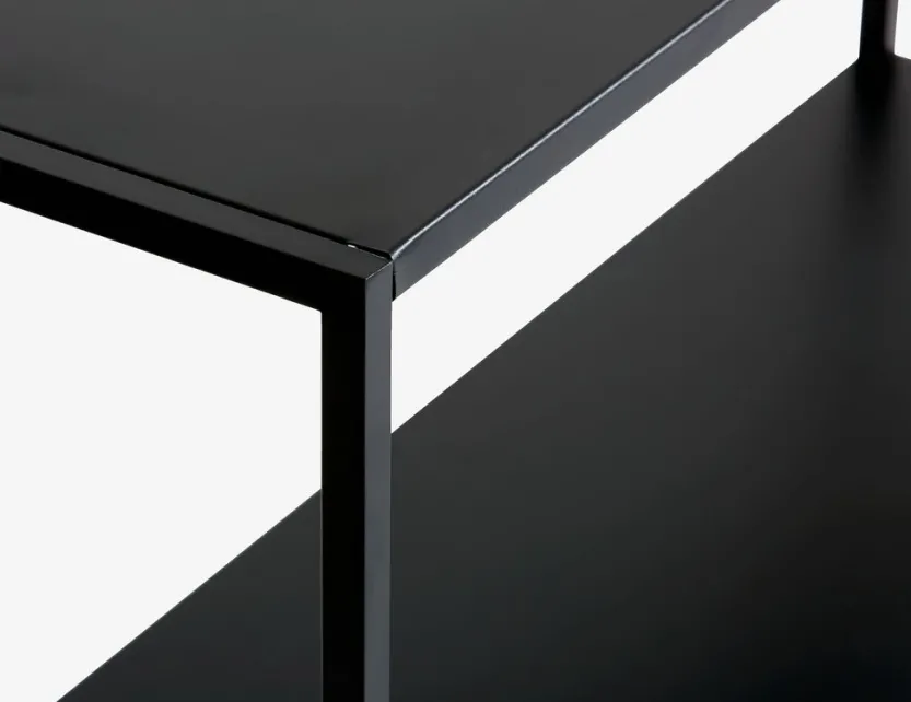 Sidetable VIRUM 26x80 met schap zwart