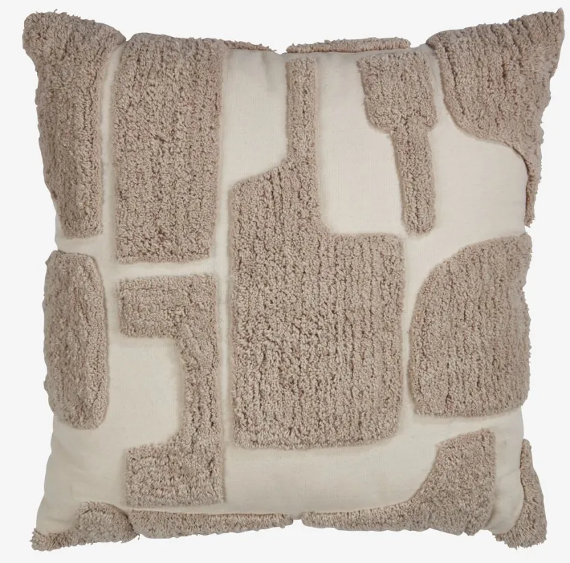 Sierkussen DVERGFAKS 45x45 grijs/beige