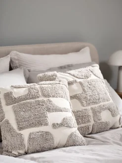 Sierkussen DVERGFAKS 45x45 grijs/beige