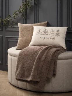 Sierkussen SKOGFIOL 45x45 creme/bruin