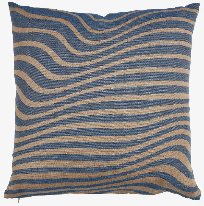 Sierkussen SYLARVE 45x45 blauw/beige