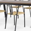 SKOVLUNDE L200 tafel donker eiken + 4 JYDERUP zwart/naturel
