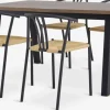SKOVLUNDE L160 tafel donker eiken + 4 JYDERUP zwart/naturel
