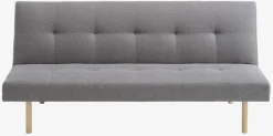 Slaapbank HOLSTED grijze stof