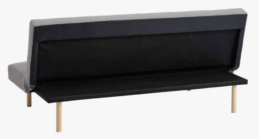 Slaapbank HOLSTED grijze stof