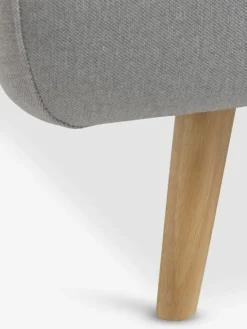 Slaapbank JUVRE lichtgrijze stof/naturel