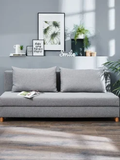 Slaapbank NORSMINDE lichtgrijs