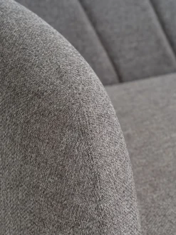 Slaapbank PARADIS lichtgrijze stof/eiken kleur