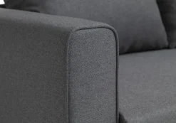 Slaapbank SKILLEBEKK donkergrijze stof