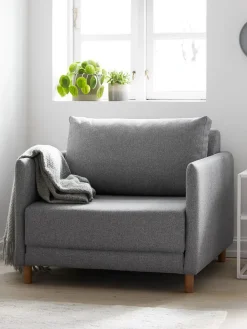 Slaapfauteuil NORODDEN lichtgrijs