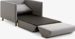 Slaapfauteuil NORODDEN lichtgrijs