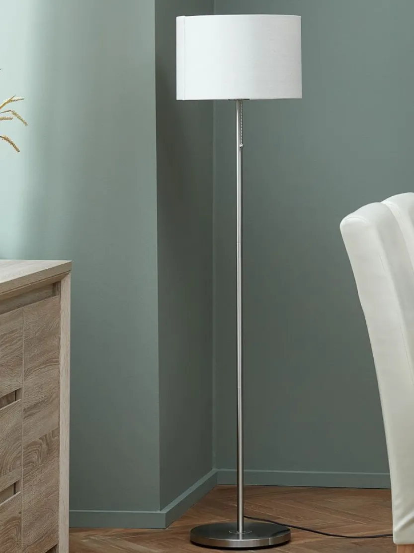 Staande lamp KRISTOF H145cm geborsteld staal