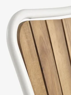 Stapelstoel BASTRUP hardhout/wit