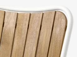 Stapelstoel BASTRUP hardhout/wit