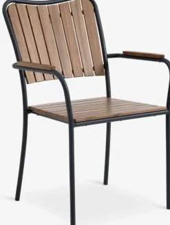 Stapelstoel BASTRUP hardhout/zwart