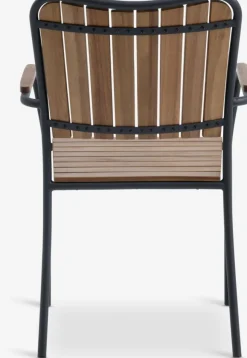 Stapelstoel BASTRUP hardhout/zwart
