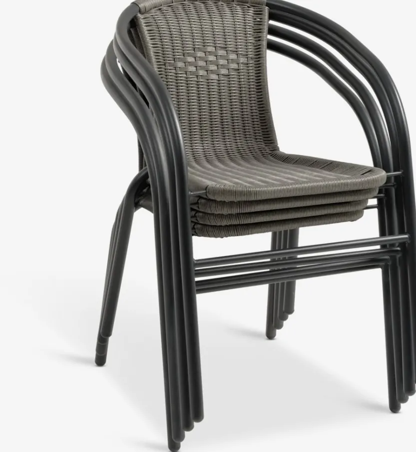 Stapelstoel GRENAA zwart