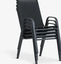 Stapelstoel LEKNES zwart