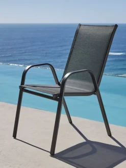 Stapelstoel LEKNES zwart