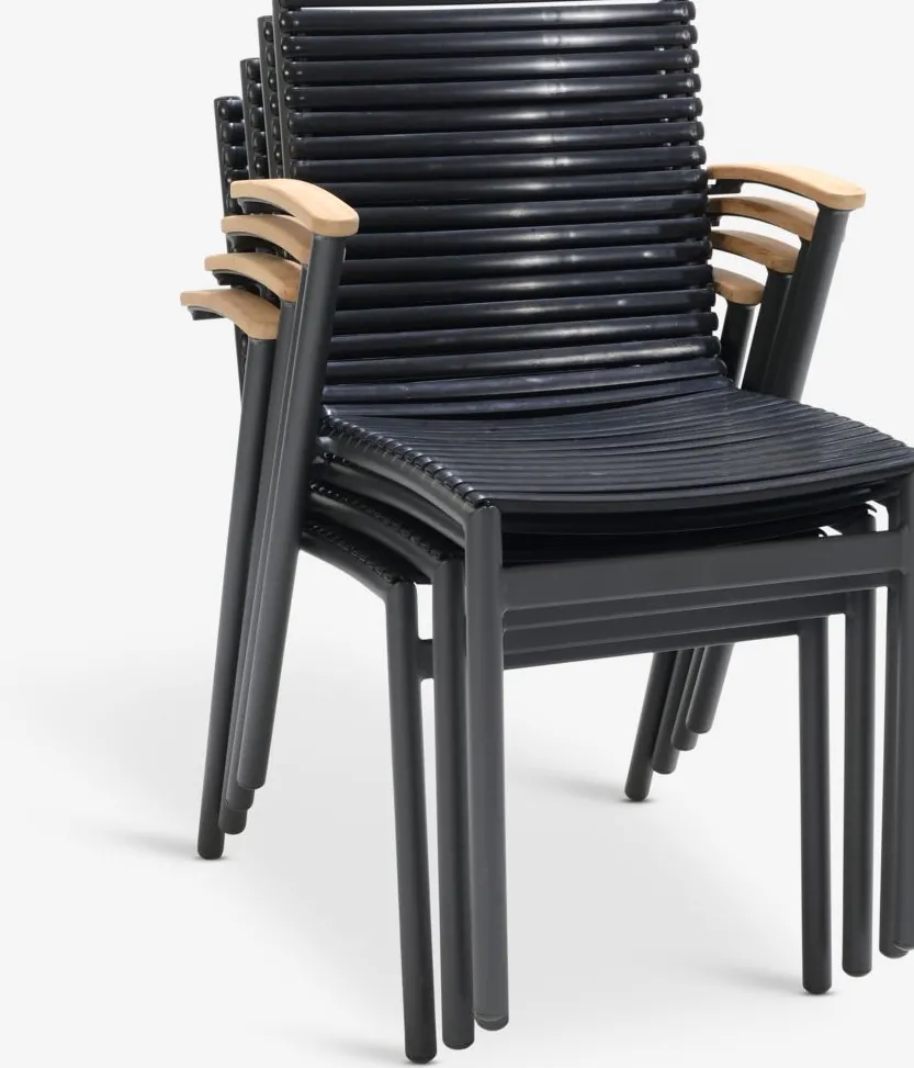 Stapelstoel SADBJERG zwart