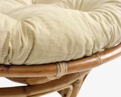 Stoel JORDRUP Ø100 cm naturel/off-white stof