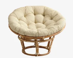 Stoel JORDRUP Ø100 cm naturel/off-white stof