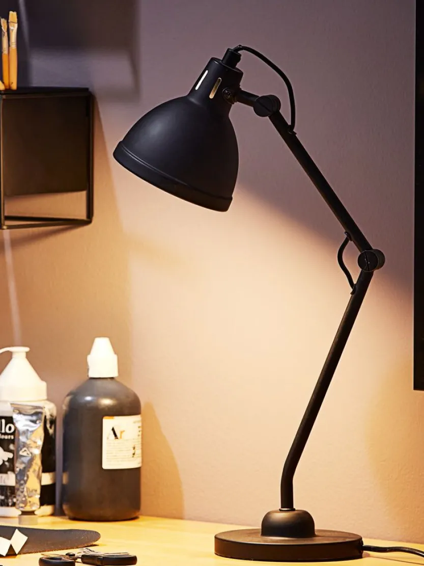 Tafellamp PATRIK Ø14xH45cm zwart