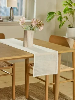 Tafelloper BREI 30x140 wit/naturel