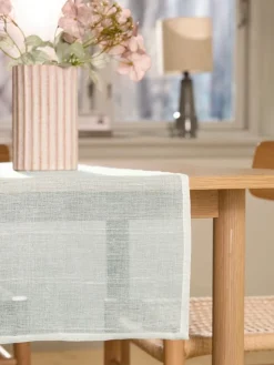 Tafelloper BREI 30x140 wit/naturel