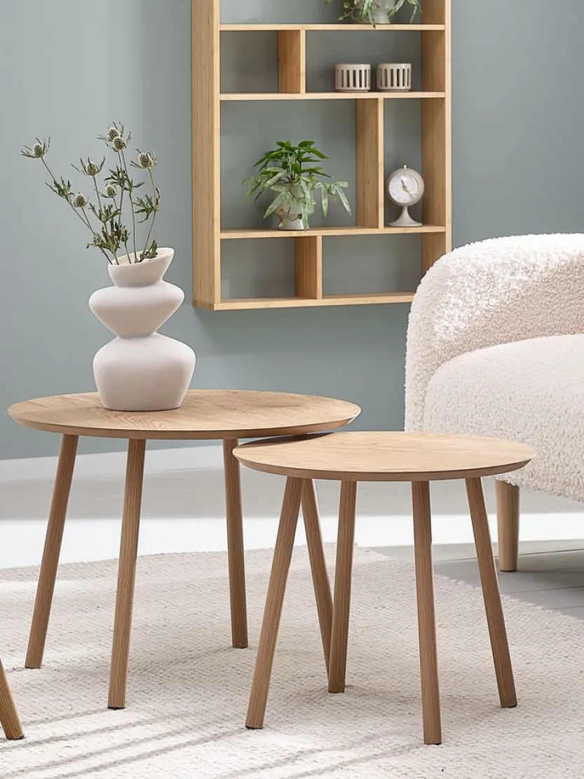 Tafelset MUNKEBO Ø55/Ø45 eiken kleur 2 stuks