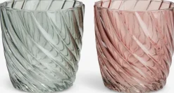 Theelichthouder VAGN Ø8xH8cm glas assorti