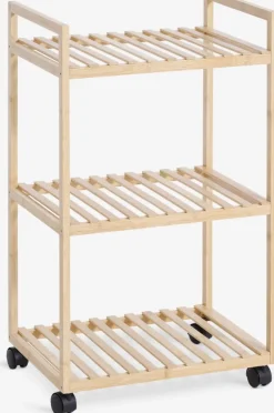 Trolley EGTVED 3 schappen bamboe