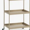 Trolley ELLERUP 3 schappen latte kleur
