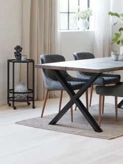 Trolley SORTEBRO 2 schappen zwart/glas