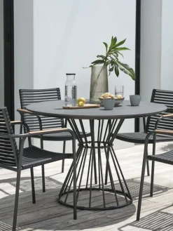 Tuintafel FAGERNES Ø110 grijs