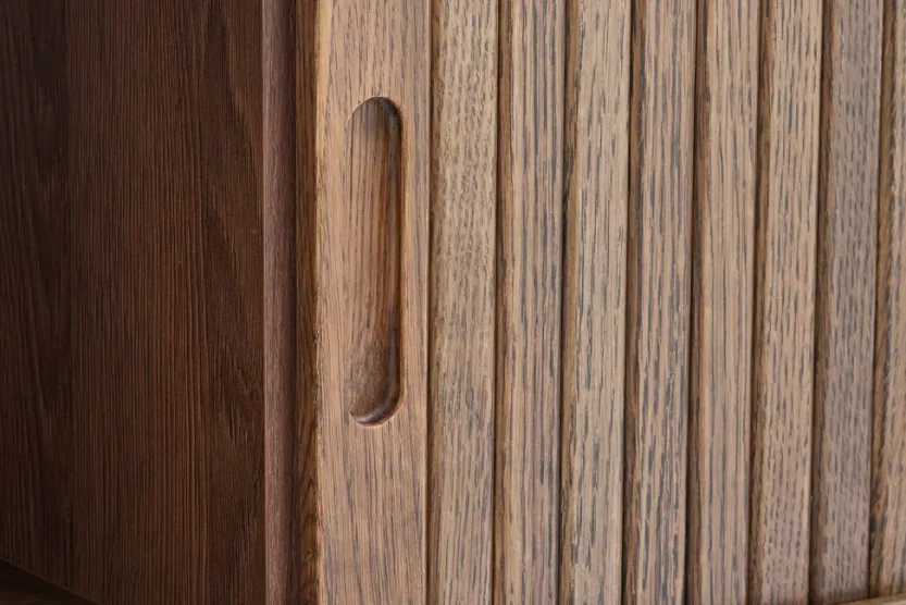 TV bench LYNGVIG 2 tambour deuren donker eiken