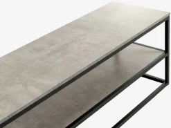 TV-meubel DOKKEDAL 1 schap beton kleur/zwart