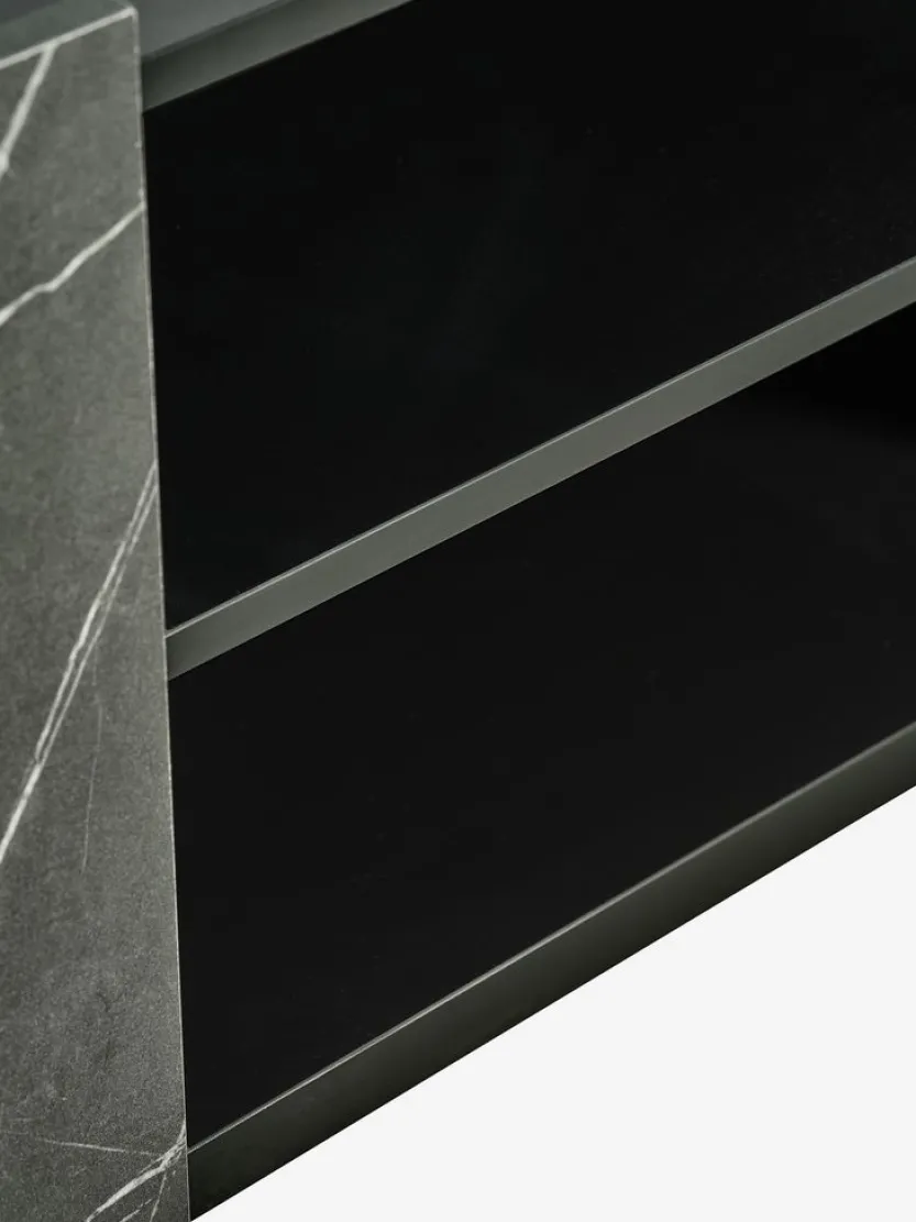 TV-meubel KRONDAL 2 deuren zwart marmer