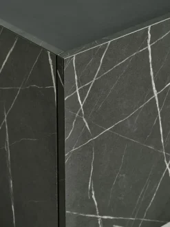 TV-meubel KRONDAL 2 deuren zwart marmer