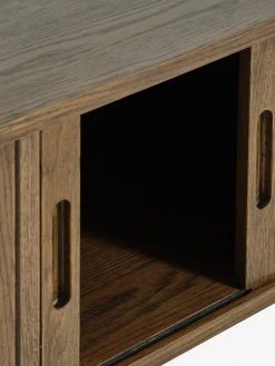 TV-meubel LYNGVIG 160cm 2 tambour deuren donker eiken