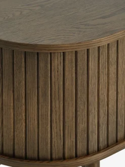 TV-meubel LYNGVIG 160cm 2 tambour deuren donker eiken