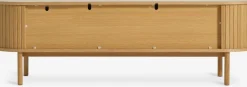 TV-meubel LYNGVIG 160cm 2 tambour deuren naturel eiken