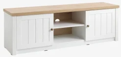 TV-meubel MARKSKEL 2 deuren wit/eiken kleur