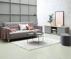 TV-meubel MARKSKEL 2 deuren grijs/eiken kleur