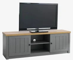 TV-meubel MARKSKEL 2 deuren grijs/eiken kleur