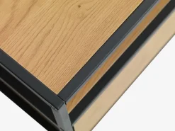 TV-meubel TRAPPEDAL eiken kleur/zwart