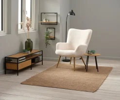 TV-meubel TRAPPEDAL eiken kleur/zwart